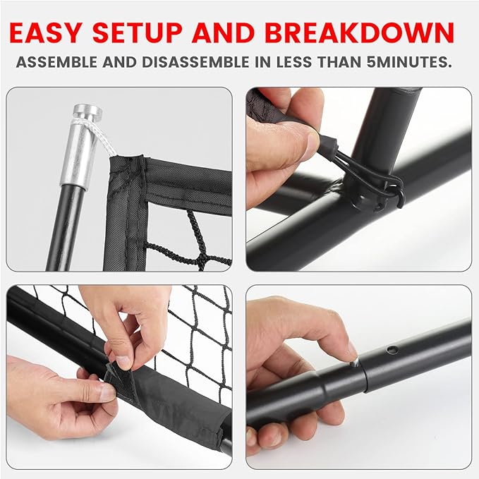 8ft Football Nets with 4 Target Pockets for Improving Accuracy Throwing