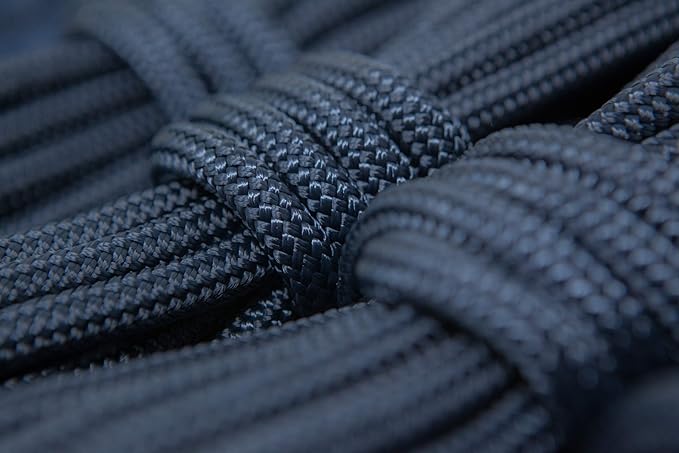NZ Hi-Performance Dock Lines Bag Set | 3/8" x 15' Double Braided Nylon Dock Line with 12 Inch Eyelet | Ropes for Boats (Navy Blue)