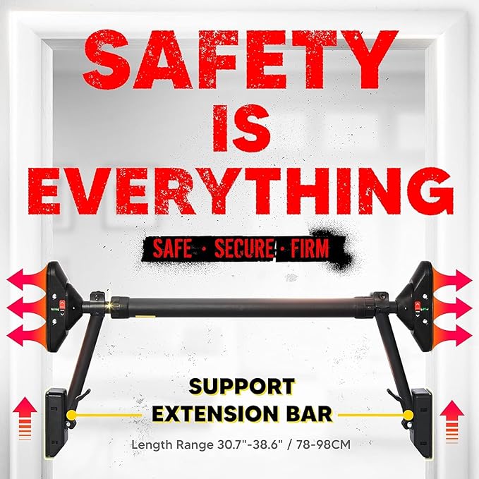 Pull Up Bar/Chin up bar Upper Body Workout Bar, Super load-bearing: Dual Security Locking, Two-way Support Fitness Strength Training Equipment