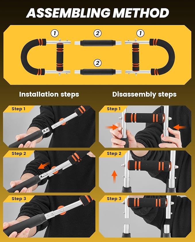 Saker Twister Arm Trainer, PowerTwist Arm Trainer, Adjustable Forearm Strengthener, Arm Exercise Equipment, Chest Workout Equipment, Portable Spring Resistance for Home Gym Equipment