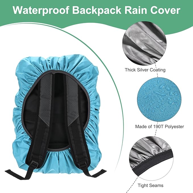 Waterproof Backpack Rain Cover Waterproof Backpack Cover, Bag Rain Cover with A Vertical Reflective Strap for Hiking/Biking/Camping/Outdoor Traveling