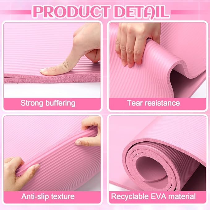 Set of 18 Pilates Ring Essential Kit for Women Pilates Ring and Ball Ankle Resistance Band Yoga Strap Socks Mat Arm Stretcher Latex Tube Gym Back Bag Exercise Equipment for Workout