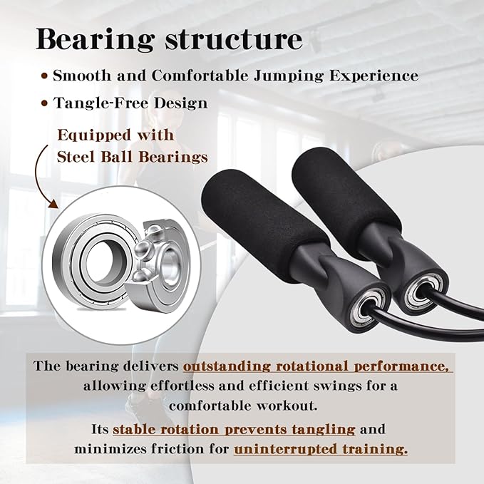 Speed Jump Rope Skipping - Blazing Fast Jumping Ropes - Endurance Workout for Boxing, MMA, Workout Equipment Martial Arts or Just Staying Fit Adjustable for Men, Women and Children