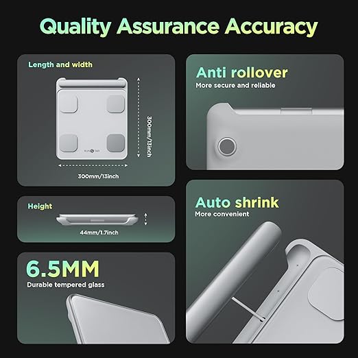 RunStar Smart Scale for Body Weight and Fat Percentage FSA&HSA Eligible, 8-Electrode Digital Bathroom Scale with BMI, Body Fat & Muscle Mass to 28 Body Composition and Printable Body Analysis Report