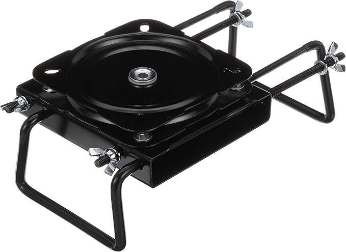 Attwood 15700-3 Seat Mount, Clamp-On With Swivel, Adjusts from 7 ½ inches to 18 inches, Black, Powder-Coated Steel