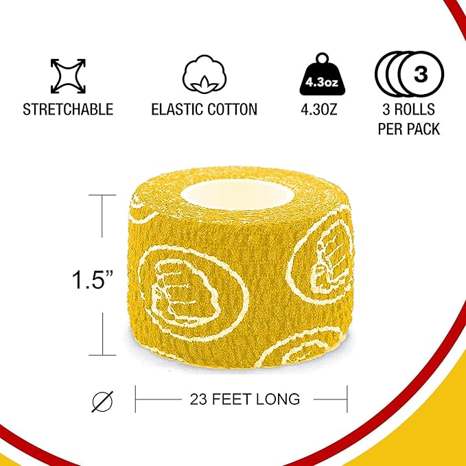 WOD Nation Flexible Hook-Grip Athletic Tape – Easy-Tear, Sweat-Proof Thumb & Finger Strips for Weightlifting