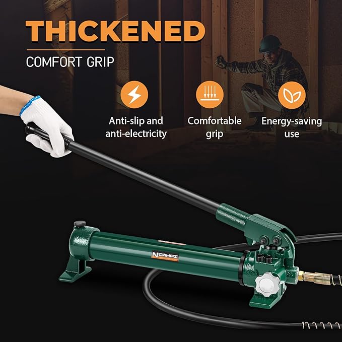 Newhai Powerful Hydraulic Hand Pump 10000psi Hydraulic Manual Lifting Pump Single Acting Hand Operated Porta Power Pump for Hydraulic Tools CP-700