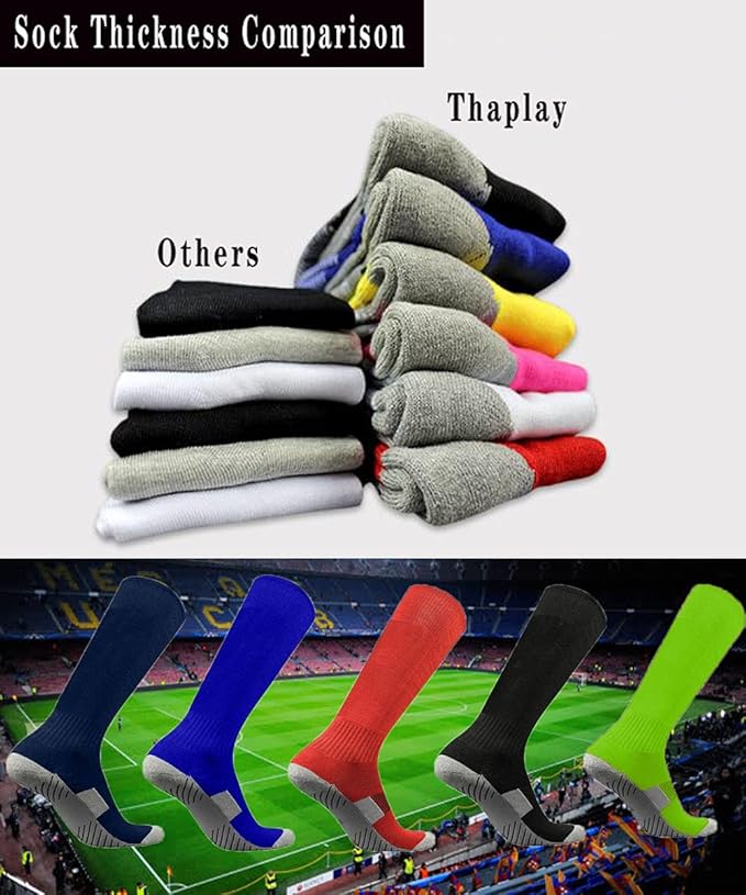 Baseball Socks 3 Pairs for Kid Youth Adult(4-20 Years Old) Team Sport Athletic Soccer Socks Cushion Softball Socks