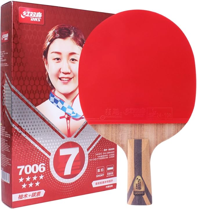 DHS Ping Pong Paddle Professional Racket - Table Tennis Racket with Carrying Case - ITTF Approved Rubber for Tournament Play - Best Table Tennis Paddle