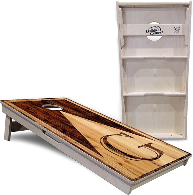 Tournament Cornhole Boards - Regulation 2'x4' Set 3/4" Baltic Birch - Bags Sold Separatetly (Wood Letter Design)