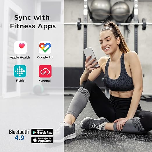 Yunmai Smart Scale with BMI, Body Fat, Muscle Mass, Body Weight, Body Fat Scale, 13 Body Composition Scale, Accurate Digital Bathroom Scale Bluetooth, Apple Health Compatible, Rechargeable 400lb