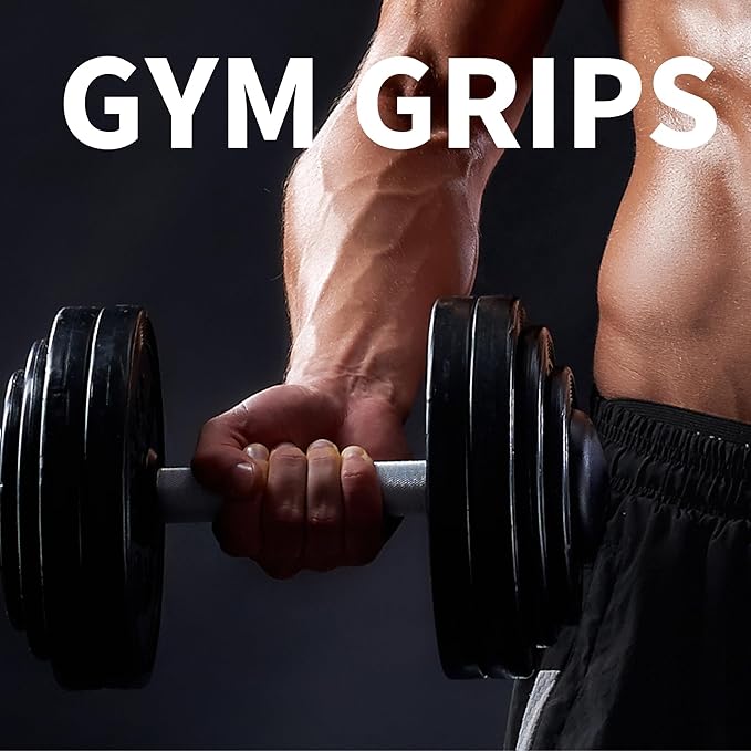 Workout Grips for Weight Lifting – Non-Slip Gym Grips, Hand Grips for Deadlifts, Rows, Lifting Grips & Weight Grip Pads for Men and Women – Gym Gloves Alternative
