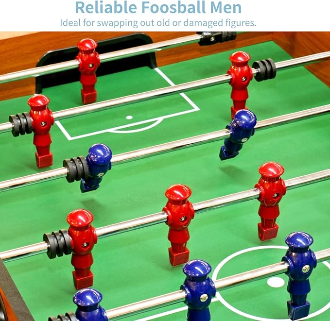 OMISTAR 26 Pcs Foosball Men, Resin Foosball Replacement Parts, Table Soccer Player Set for Tournament Foosball, 13 Red and 13 Blue