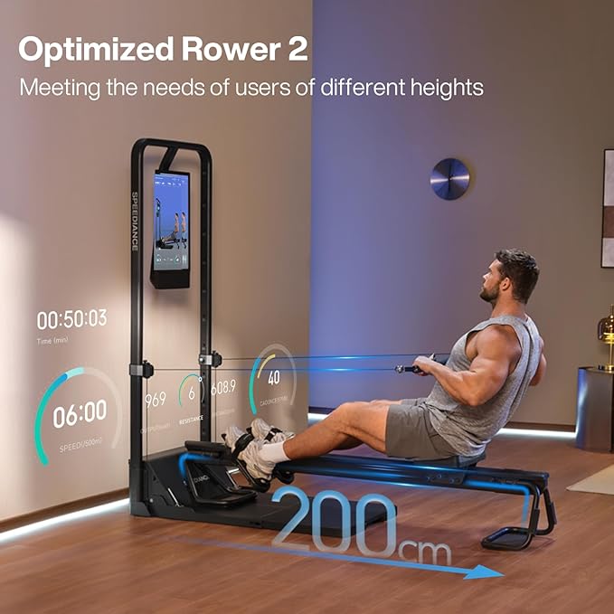 AeroRow Rowing Bench, Next Generation of Rowing Machines, Rower Attachment for Gym Monster, Home Work Out Rowing Machine, Adjustable Resistance Levels, Rowing Machine