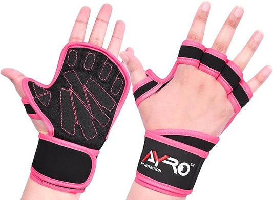 AYRO Workout Gloves for Men & Women – Ventilated Weight Lifting Gloves with Wrist Support - Gym Gloves for Men, Breathable Palm Padding, Non-Slip Grip – Ideal for Gym, Fitness, Cross Training, Size : Medium