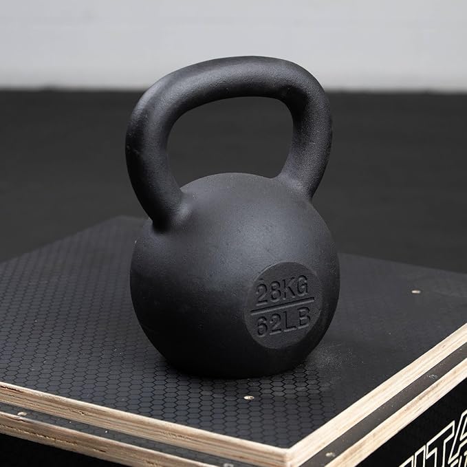 Titan Fitness Cast Iron Kettlebell, Single Piece Casting, KG and LB Markings, Full Body Workout