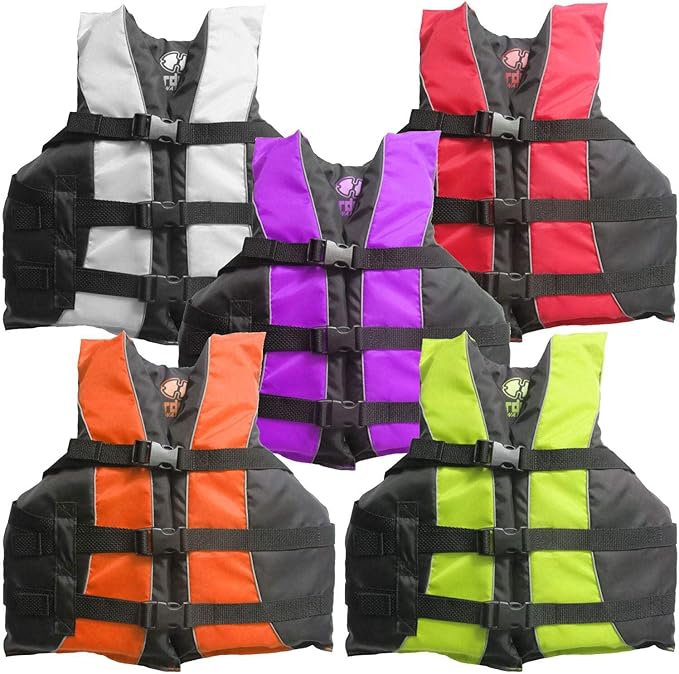 Hardcore Life Jacket Paddle Vest; Coast Guard Approved Type III PFD Life Vest Flotation Device; Jet ski, Wakeboard, Kayak; Ideal Extra Life Jacket for Your Pontoon Boat