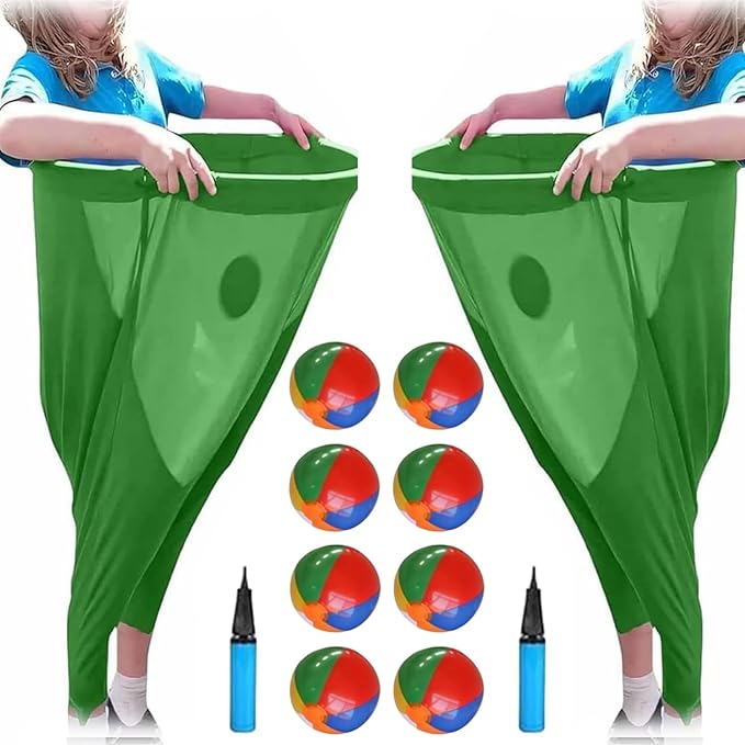 Granny Pants Yard Game Set-Granny Pants Party Rush! Granny Pants Outdoor Game with Bouncy Balls Air Pumps,The Ultimate Backyard Party Games! Team Relay Family Reunion Field Games Set