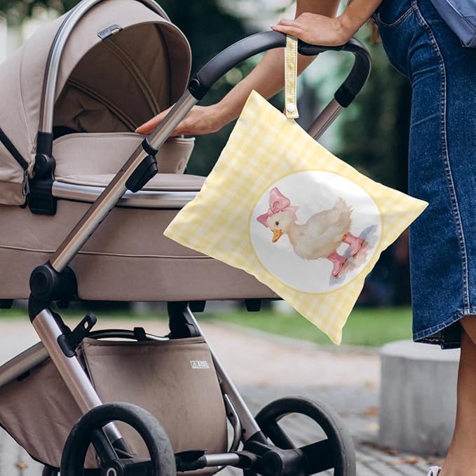 4 Pack Cute Wet Bag Waterproof Washable Reusable Wet Dry Bag for Swimsuit Clothes Cloth Diaper Travel Beach Pool Yoga Gym Toiletries Travel Beach Essentials, Inspirational Duck Christian Gifts