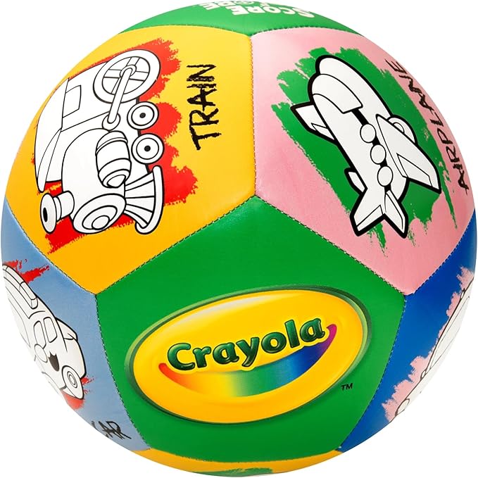 Crayola Score N’ Explore Officially Licensed 5” Color Ball, Interactive Coloring Soccer Ball for Kids, Fun Learning Toy Activity Ball