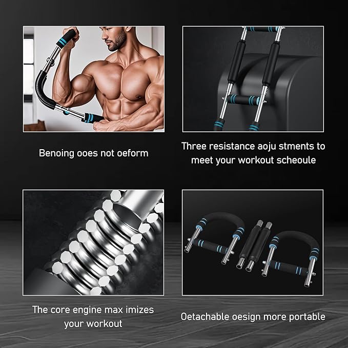 Twister Arm Trainer, 66-110lbs Adjustable Chest Expander, Forearm Enhanced Exercise, Shoulder Muscle Training Fitness Equipment, U-Shaped Power Twister Chest Workout Equipment