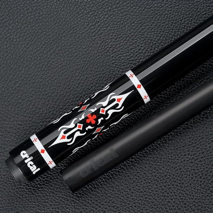 CRICAL Carbon Fiber Pool Cue Stick 58" Billiard Cue Sticks Professional Low Deflection Pool Sticks with 3/8 * 8 Pin Joint and 12.5mm Tip
