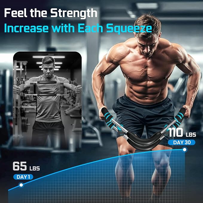 Twister Arm Trainer Workout Equipment - Chest Workout Equipment Arm Trainer Chest Exerciser with Silent Spring 60-110LB Demountable Adjustable Enhancing Upper Body Leg Muscle for Men Women