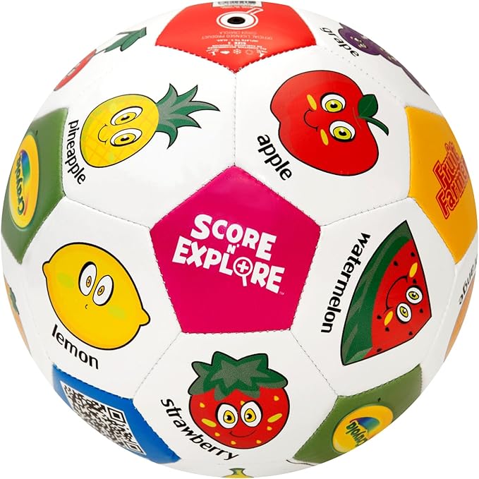 Crayola Score N’ Explore Officially Licensed 5” Color Ball, Interactive Coloring Soccer Ball for Kids, Fun Learning Toy Activity Ball