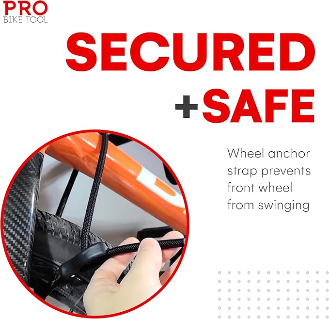 PRO BIKE TOOL Bike Wall Mount - Horizontal Indoor Bike Rack for 1 Bicycle - Bike Rack for Garage - Safe and Secure Bike Hook for Road, Mountain or Hybrid Bikes - Bike Hanger, Bicycle Storage - White