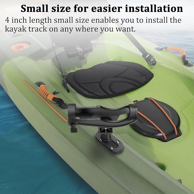 Kayak Track, Kayak Low Profile Track, Kayak Rail, Kayak Accessories Mount Track, Kayak Gear Track for Fishing Rod Holder, Fish Finder, Cup Holder, Anchor Cleats