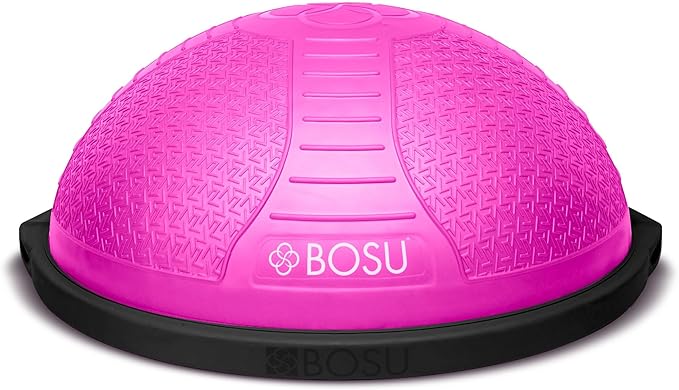 Bosu Half Ball Home Balance Exercise Trainer for Strength and Flexibility Workouts with Built to Last Burst Resistant Material and Hand Pump