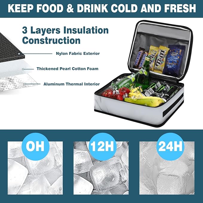 Paddle Board Cooler Bag, Waterproof Surf Sup Deck Cooler Bag Insulated Leakproof 10 Cans, Sup Paddle Board Accessories Bag for Stand Up Paddleboard and Kayak