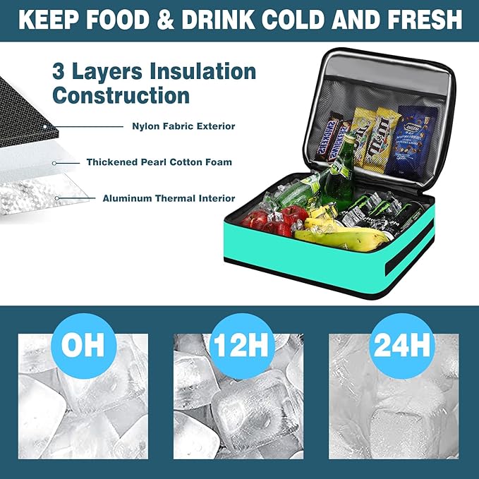 Paddle Board Cooler Bag, Waterproof Surf Sup Deck Cooler Bag Insulated Leakproof 10 Cans, Sup Paddle Board Accessories Bag for Stand Up Paddleboard and Kayak