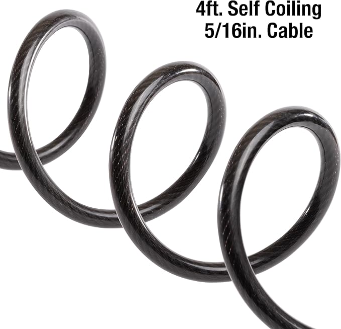 Master Lock Bike Lock Cable with Combination Black, 8143D