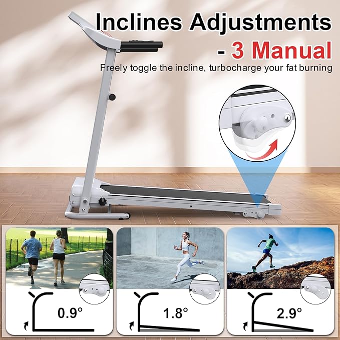 FYC Folding Treadmill for Home Portable Electric Treadmill Running Exercise Machine Compact Treadmills Foldable for Home Gym Fitness Workout Walking Jogging