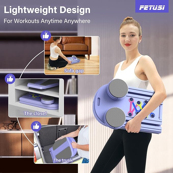 Pilates Board,Foldable Pilates Reformer Sets with Timer,Multifunctional Abdominal Pilates Board for Home Workout Equipment,Portable Ab Board Trainer Pilates Exercise Machine, Pilates Board for Women