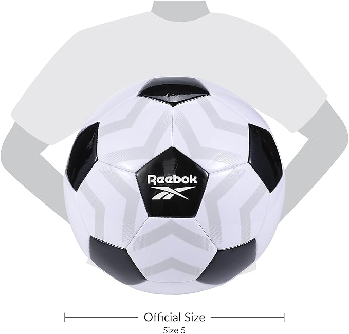 Reebok - Premium Soccer Ball, Advanced Build for Control & Durability, Size 5