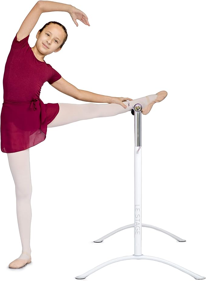 LeStage Ballet Barre - Portable Freestanding Adjustable Training Barre - Pro Series with Foam Protector and Elastic Stretching Strap