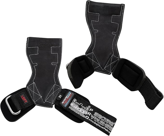 Lifting Grips PRO Weight Gloves Heavy Duty Barbell Gymnastics Straps Alternative to Power Hooks Deadlifts Adjustable Neoprene Padded Wrist Wrap