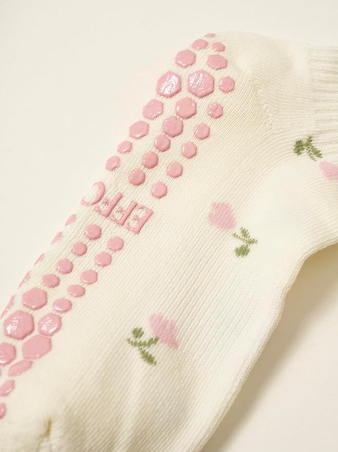 Crew Half Calf Grip Socks, Cutest Fruits Pilates Socks, Ruffle socks, Non-Slip, Barre Yoga Fitness
