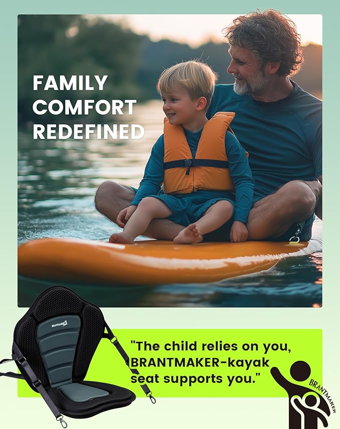 Kayak Seats with Back Support, Paddle Board Seat, Universal Thicken Cushion for Inflatable Paddleboard, Sup, Canoe, Ocean Kayak