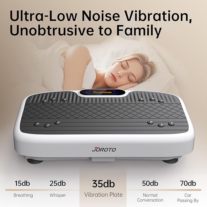 JOROTO Vibration Plate Exercise Machine, Vibration Platform Plate for Lymphatic Drainage & Weight Loss, Vibrating Plate Body Shaker Exercise Machine for Women Whole Body Workout
