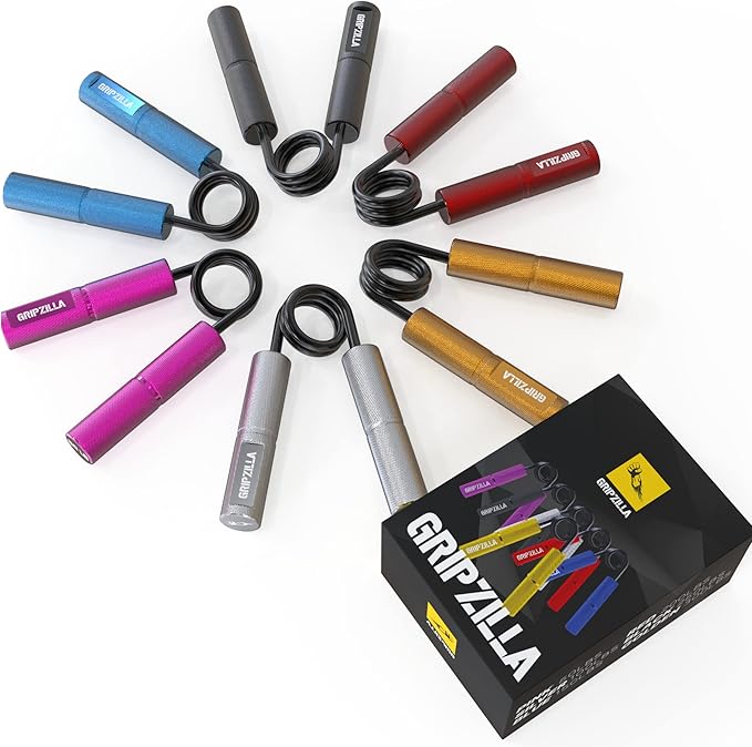 GRIPZILLA Grip Strength Trainer 50-300lb, Hand Gripper Strengthener Workout Kit,Metal No Slip Heavy Duty Hand Strengthening Device, Forearm Exerciser and Wrist Strengthener