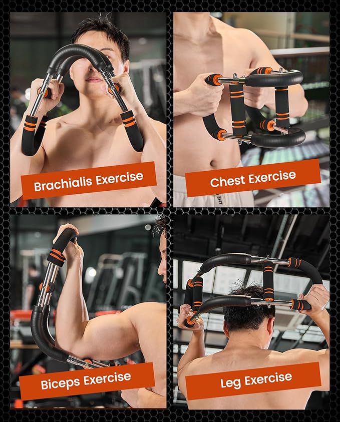 Saker Twister Arm Trainer, PowerTwist Arm Trainer, Adjustable Forearm Strengthener, Arm Exercise Equipment, Chest Workout Equipment, Portable Spring Resistance for Home Gym Equipment