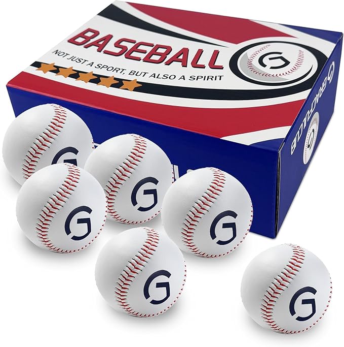 Gracfulcub Baseball Ball, Official Game Baseballs for Youth and Adult Baseball Players Training, Official Size and Weight Suitable for Batting Fielding Hitting Pitching Practice