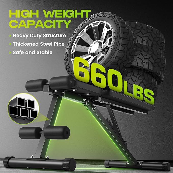 ANCHEER Basic Weight Bench for Home Gym, 660LBS Fast Foldable Workout Bench Press for Home Gym Strength Training, 8 Adjustable Backrests Incline/Flat/Decline Full Body Exercise - New Version