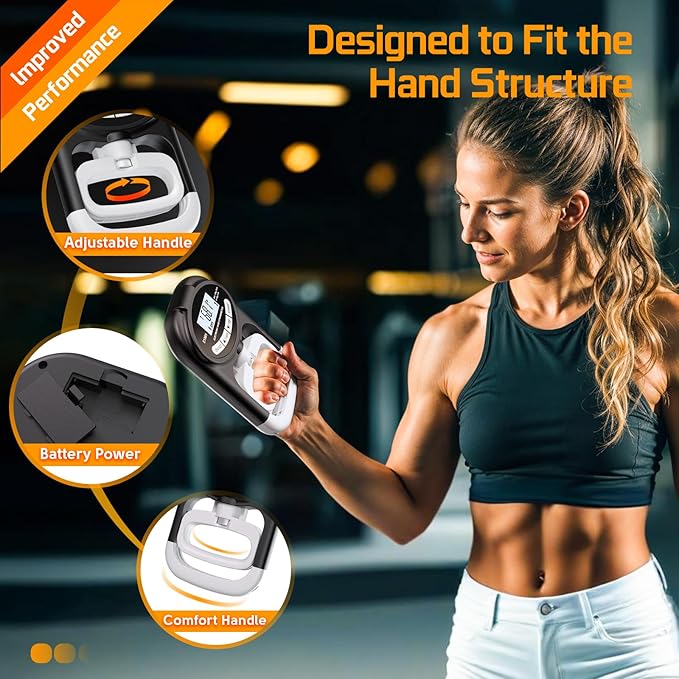 Grip Strength Tester Trainer Dynamometer - Hand Grip Dynamometer with Hand gripper Strengthener Forearm Strengthener Wrist Exerciser for Sports