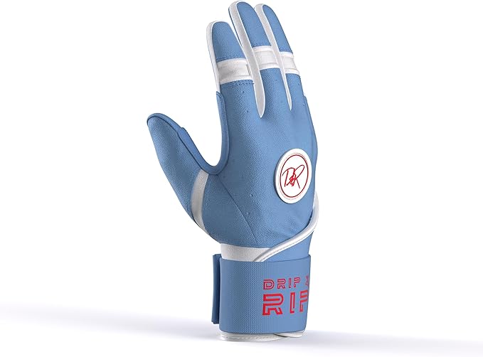 Drip & Rip Baller Series - Youth Batting Gloves + Adult Batting Gloves - for Softball and Baseball - Long Cuff Style for Men and Youth