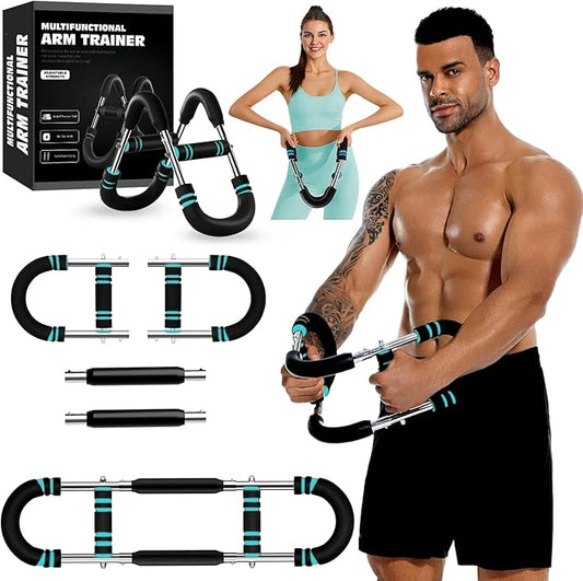 Twister Arm Trainer， Arm Shoulder Chest Workout Equipment 20-100LB Adjustable Strength Trainer Chest Trainer for Men and Women Portable Detachable Home Fitness Equipment