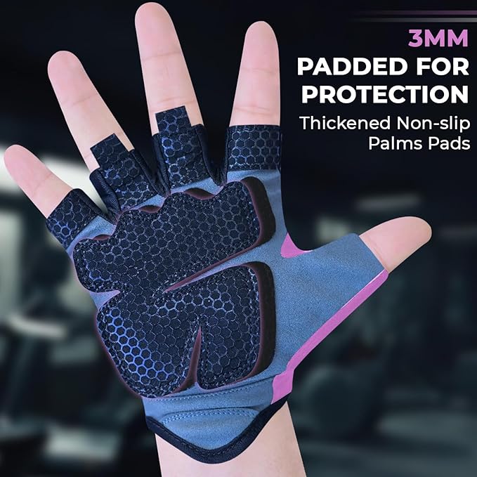 LIONCO Workout Gloves for Men Women,Weight Lifting Gloves with Breathable Gel Padded Excellent Grip for Gym Exercise,Cycling,Weightlifting,Fitness Training,Pull Ups and Climbing and Rowing